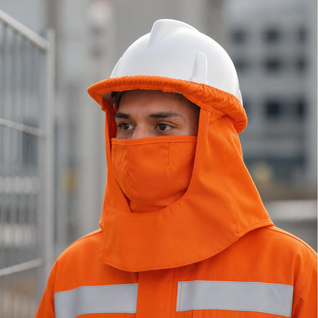 Trabajador usando legionario ignífugo FIREWEAR® en entorno industrial.