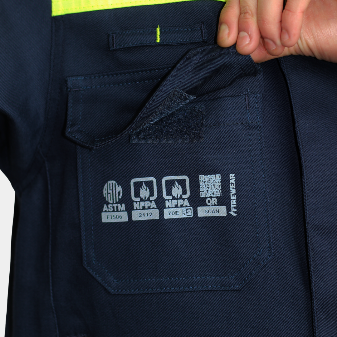Chaqueta Ignífuga Certificada Bicolor Amarillo Flúor Hombre