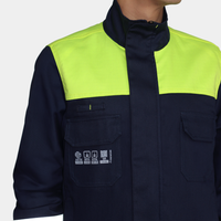 Chaqueta Ignífuga Certificada Bicolor Amarillo Flúor Hombre