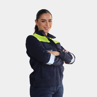 Chaqueta Ignífuga Certificada Bicolor Amarillo Flúor Mujer