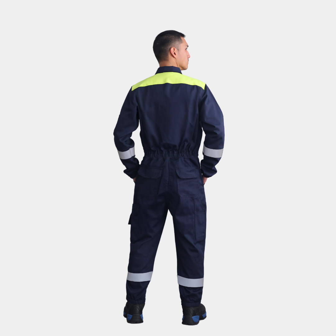 Overol Ignífugo Certificado Bicolor Azul/Amarillo Hombre