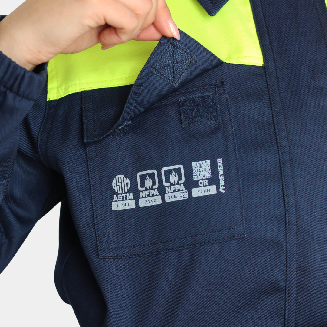 Overol Ignífugo Certificado Bicolor Azul/Amarillo Mujer