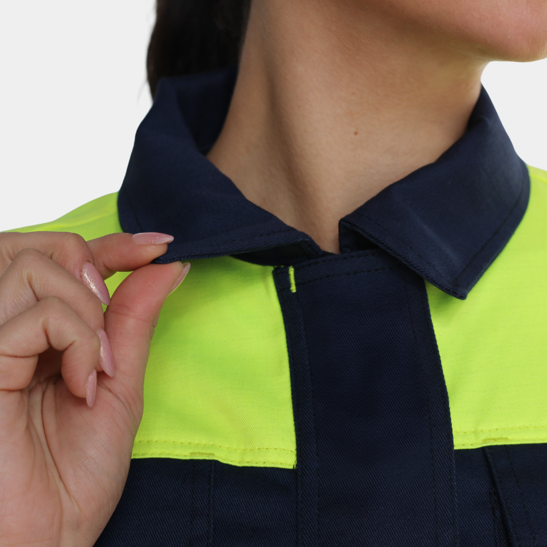 Overol Ignífugo Certificado Bicolor Azul/Amarillo Mujer