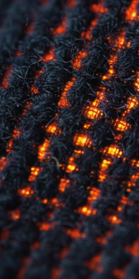Detalle de tecnología textil aplicada a ropa ignífuga FIREWEAR®.
